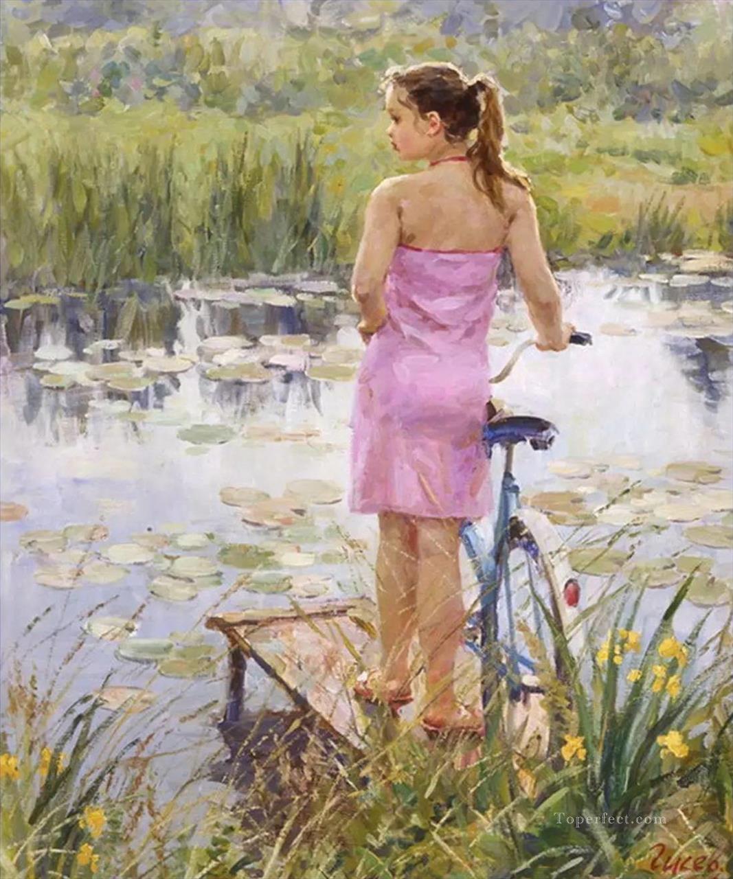 Beautiful Girl VG 21 Impressionist Oil Paintings